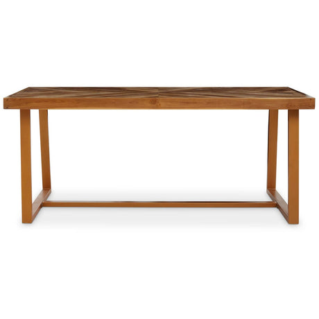 Herringbone Teak Dining Table