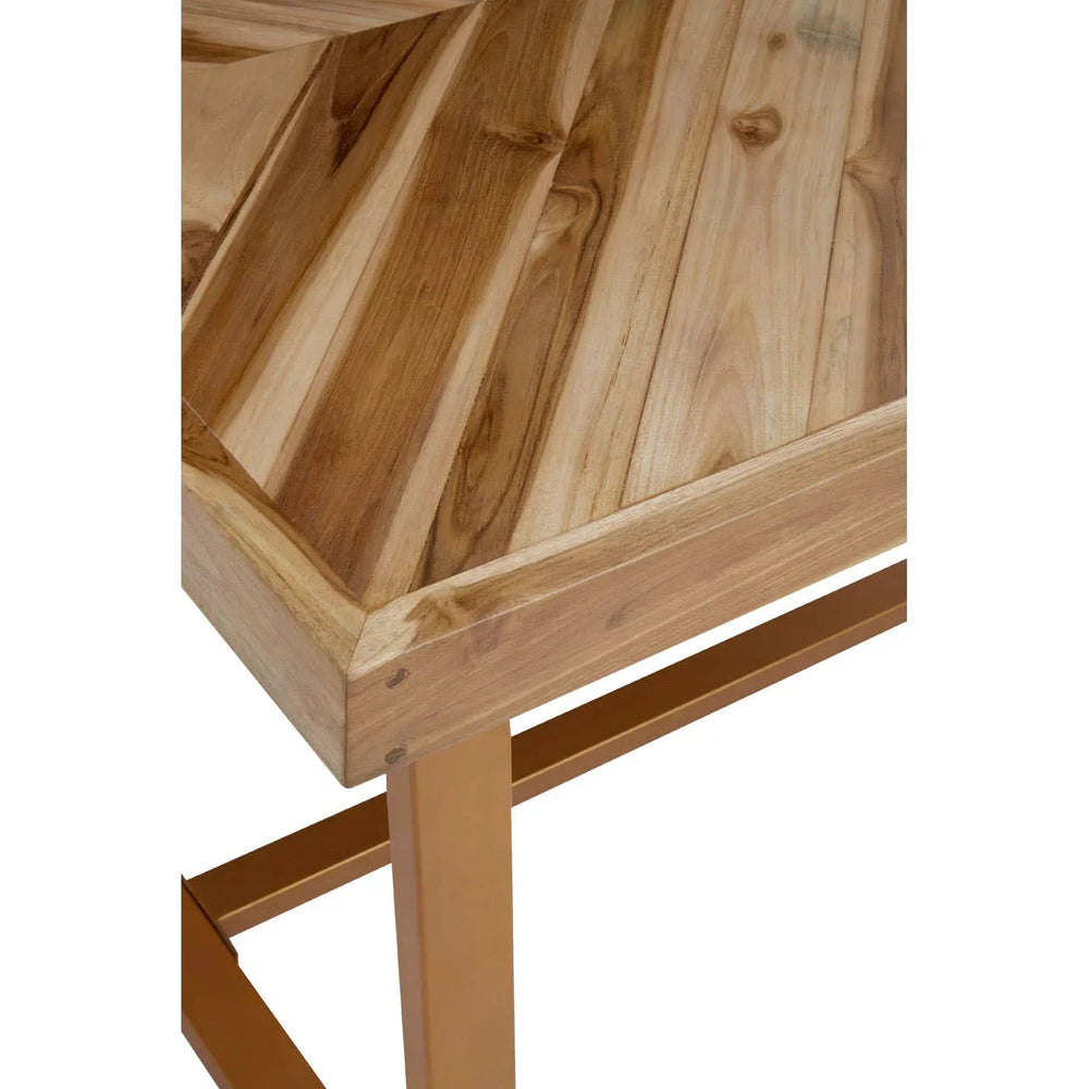 Herringbone Teak Dining Table