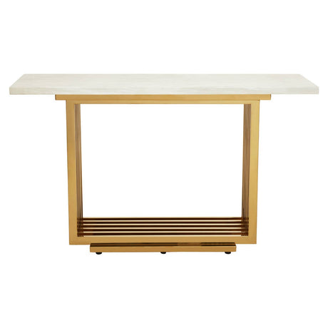 Glam Marble Console Contemporary Elegance