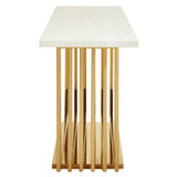 Glam Marble Console Contemporary Elegance