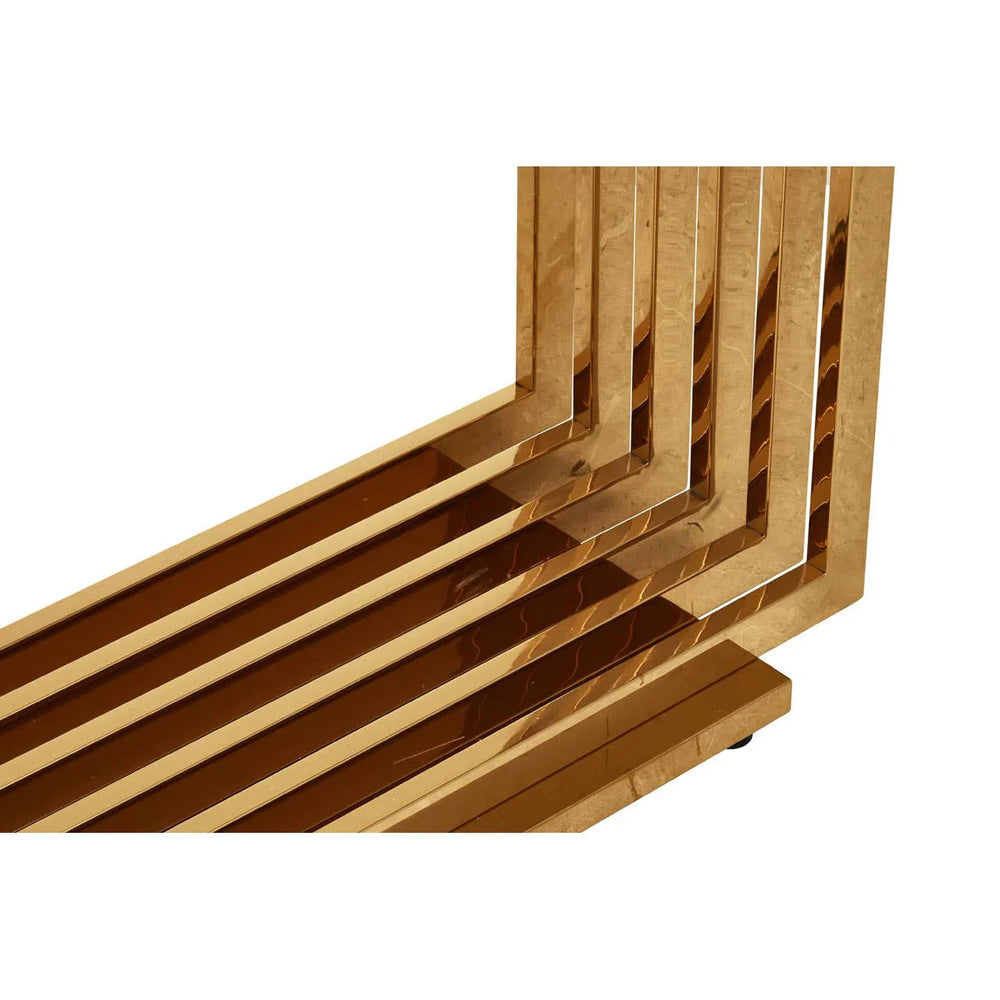 Glam Marble Console Contemporary Elegance