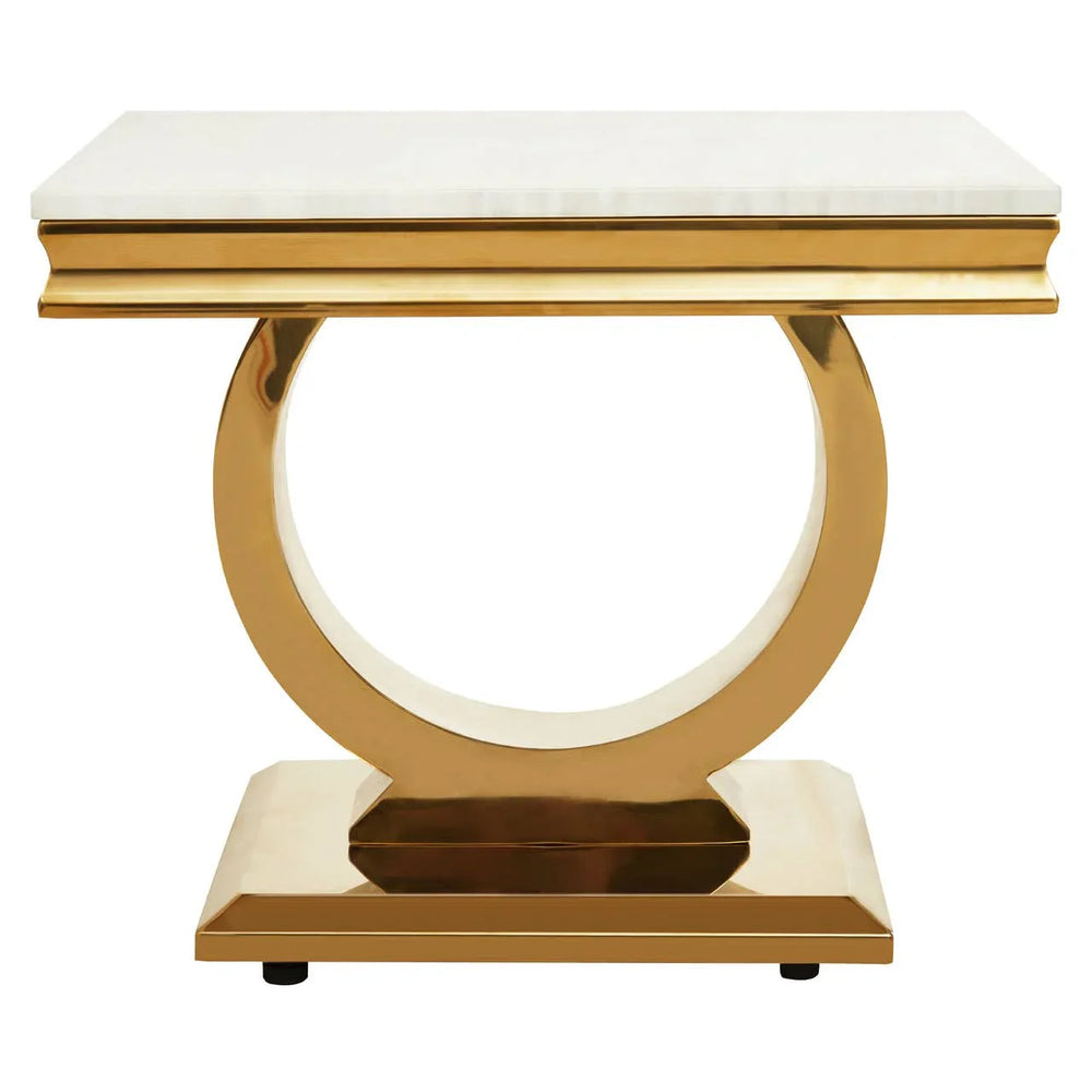 Luxury Marble Gold Side Table