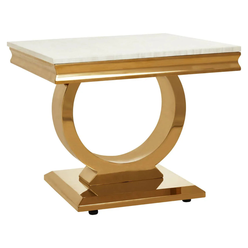 Luxury Marble Gold Side Table