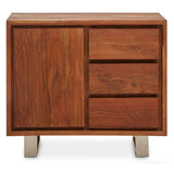 Rustic Glam Acacia Wood Sideboard with Ample Storage