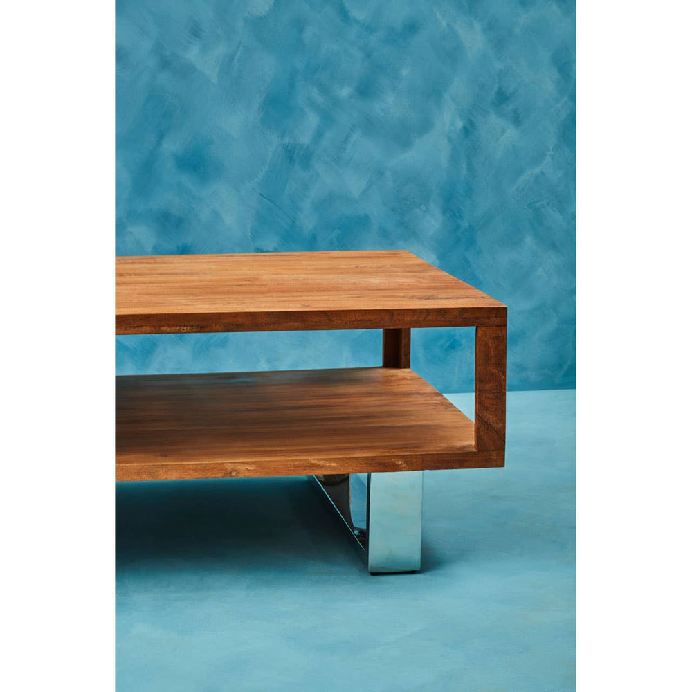 Acacia Wood Modern Coffee Table