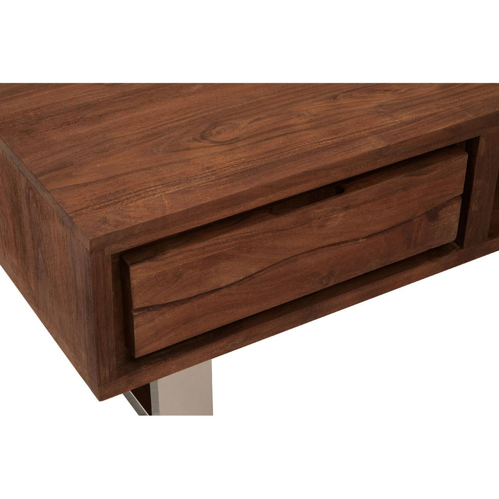 Acacia Wood Modern Coffee Table