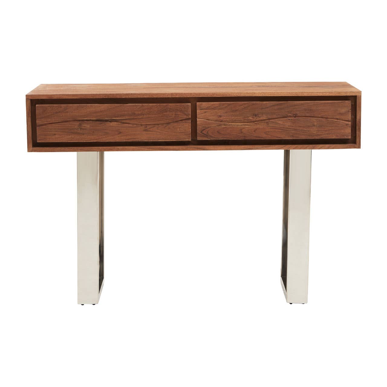 Rustic Acacia Wood Console Table