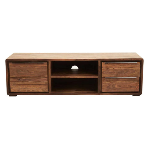 Modern Wood Media Storage Unit