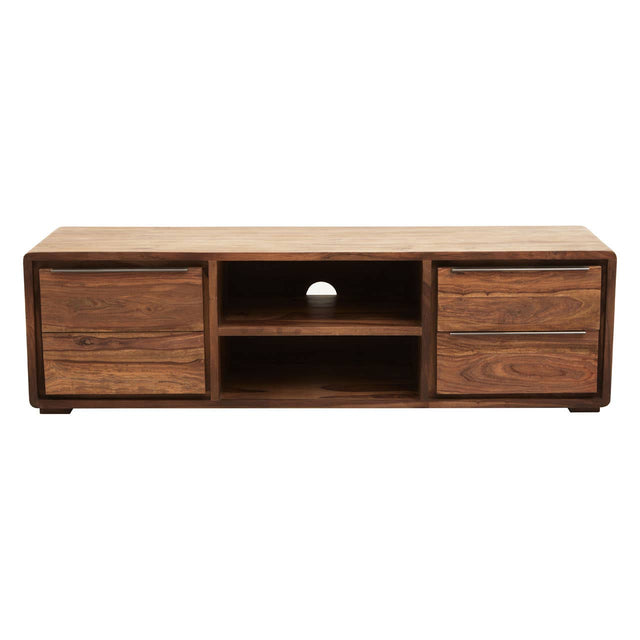 Modern Wood Media Storage Unit