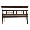 Rustic Iron-Framed Wooden Bench