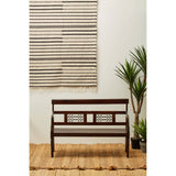 Rustic Iron-Framed Wooden Bench
