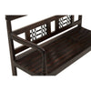 Rustic Iron-Framed Wooden Bench