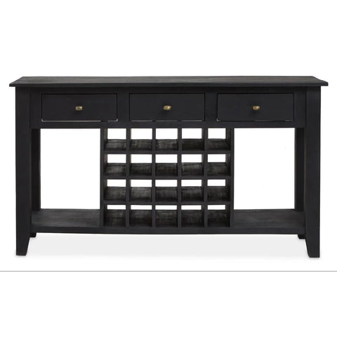 Wine Storage Console Mango Black