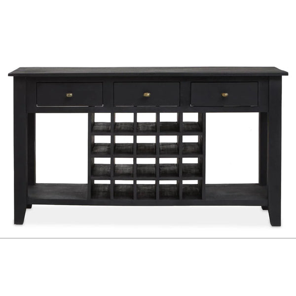 Wine Storage Console Mango Black