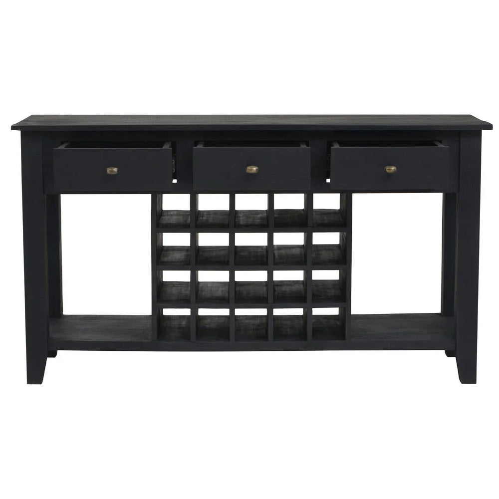 Wine Storage Console Mango Black