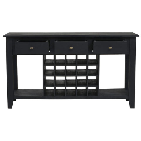 Wine Storage Console Mango Black