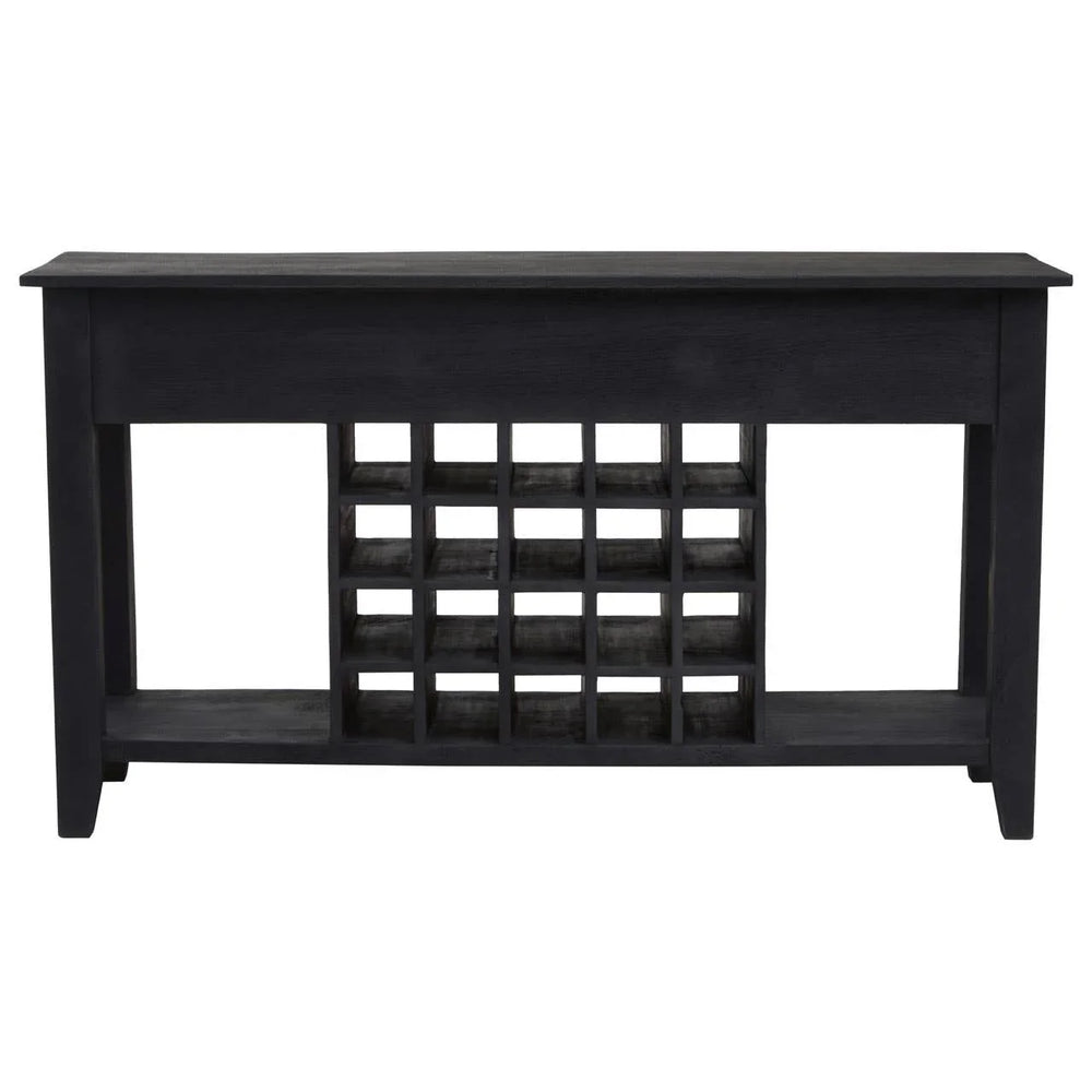 Wine Storage Console Mango Black