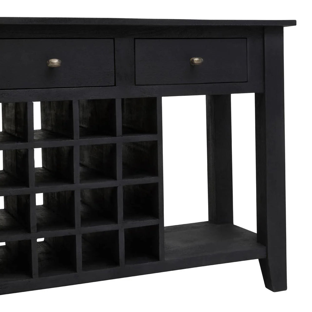 Wine Storage Console Mango Black