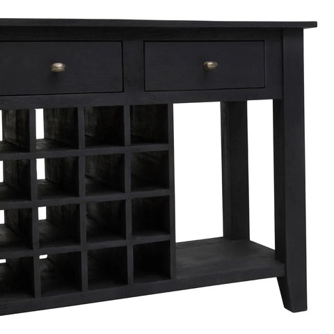 Wine Storage Console Mango Black
