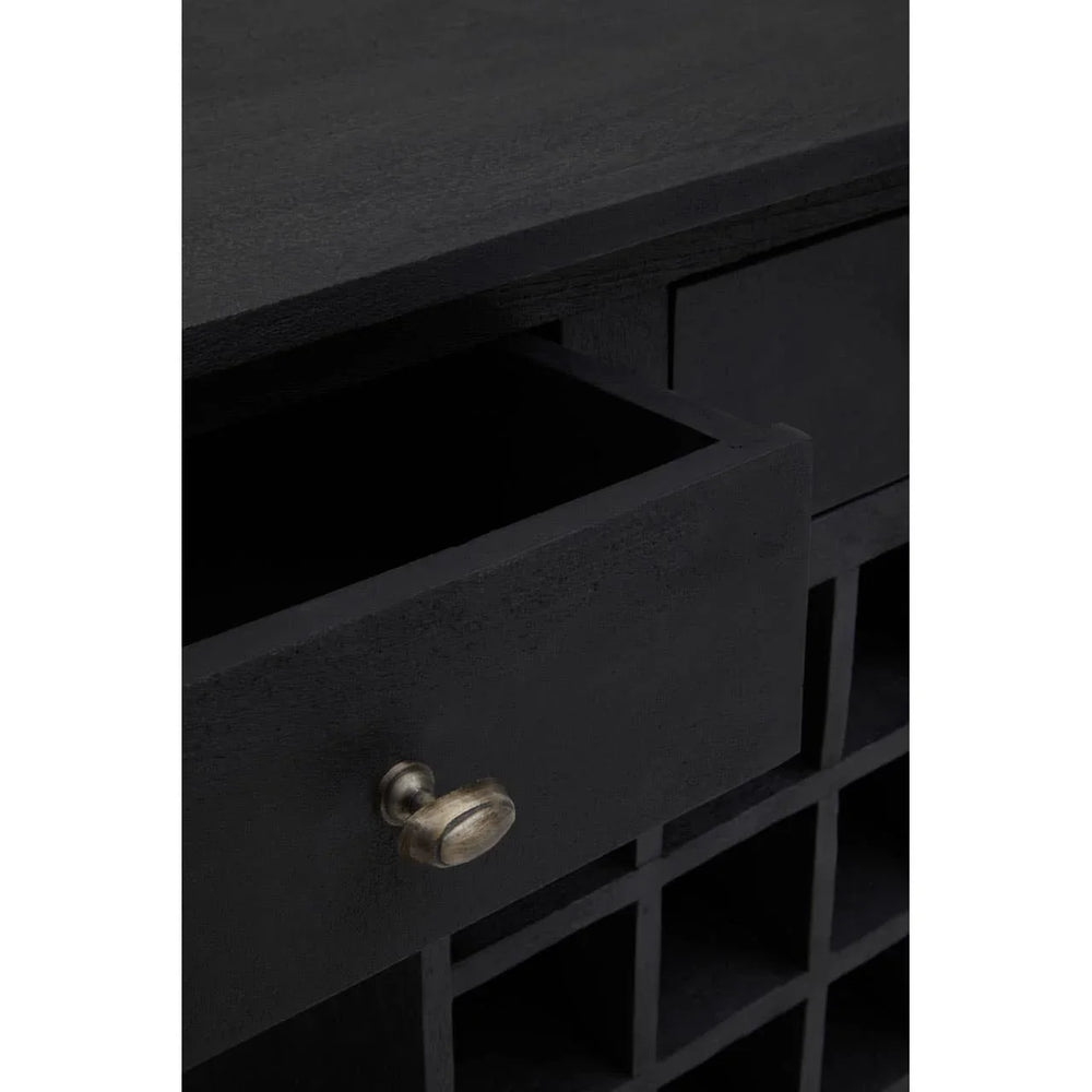 Wine Storage Console Mango Black