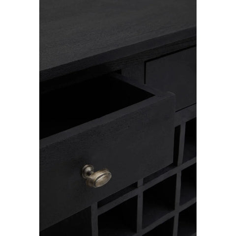 Wine Storage Console Mango Black