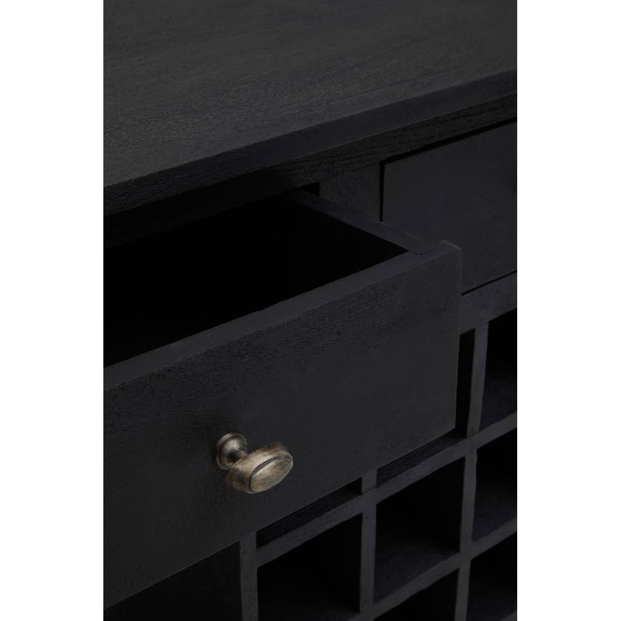 Wine Storage Console Mango Black