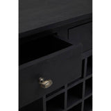 Wine Storage Console Mango Black