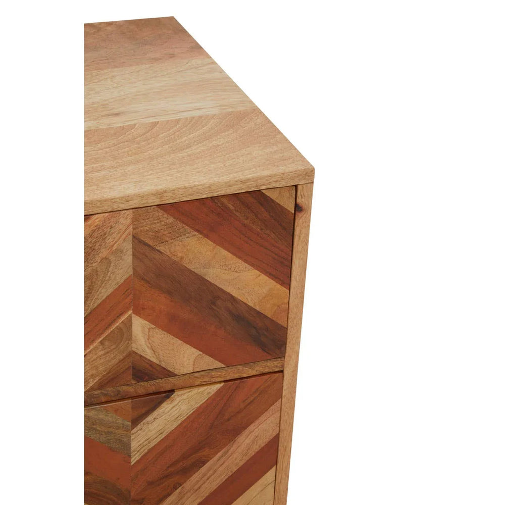 Boho Mango Wood Sideboard with Industrial Black Legs