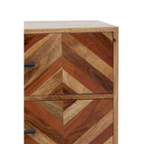Boho Mango Wood Sideboard with Industrial Black Legs