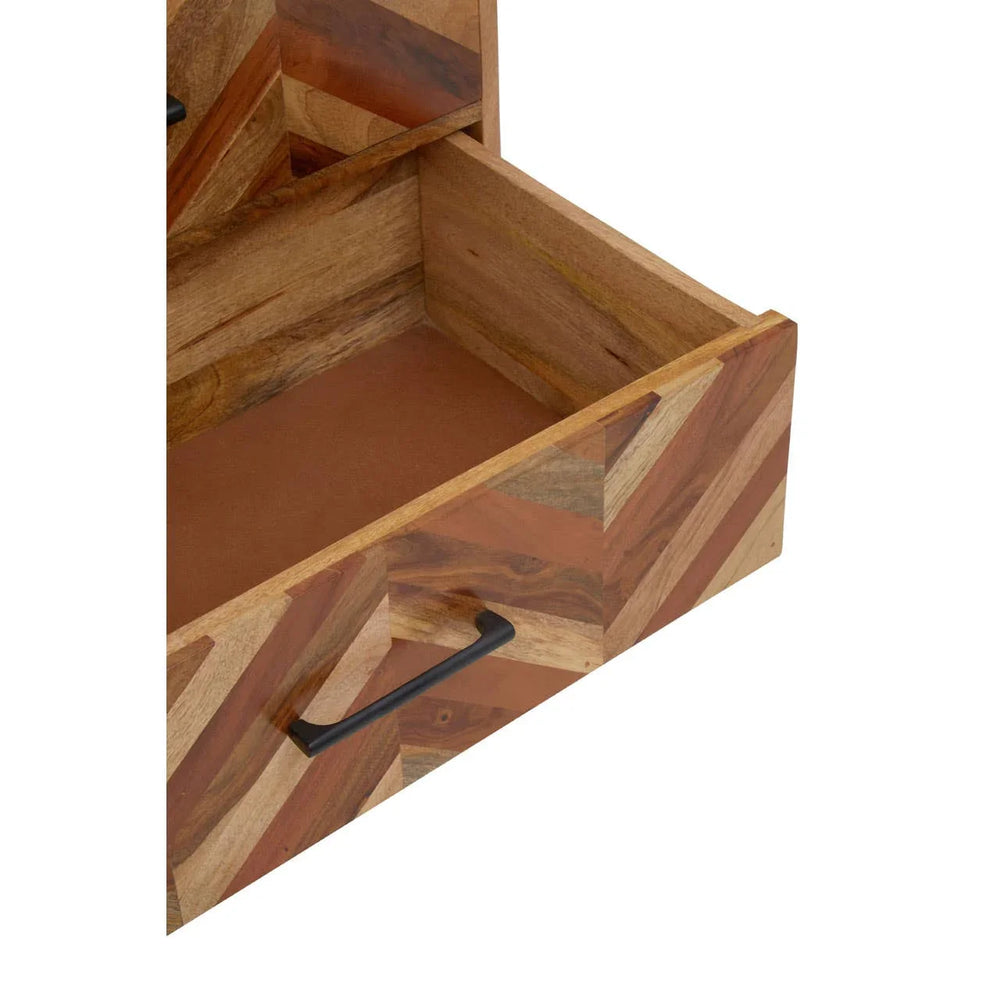 Boho Mango Wood Sideboard with Industrial Black Legs