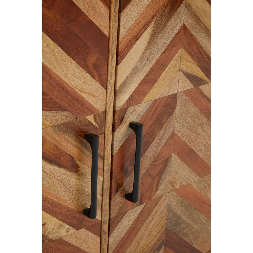 Boho Mango Wood Sideboard with Industrial Black Legs