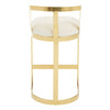 Luxe Ivory Velvet Bar Stool