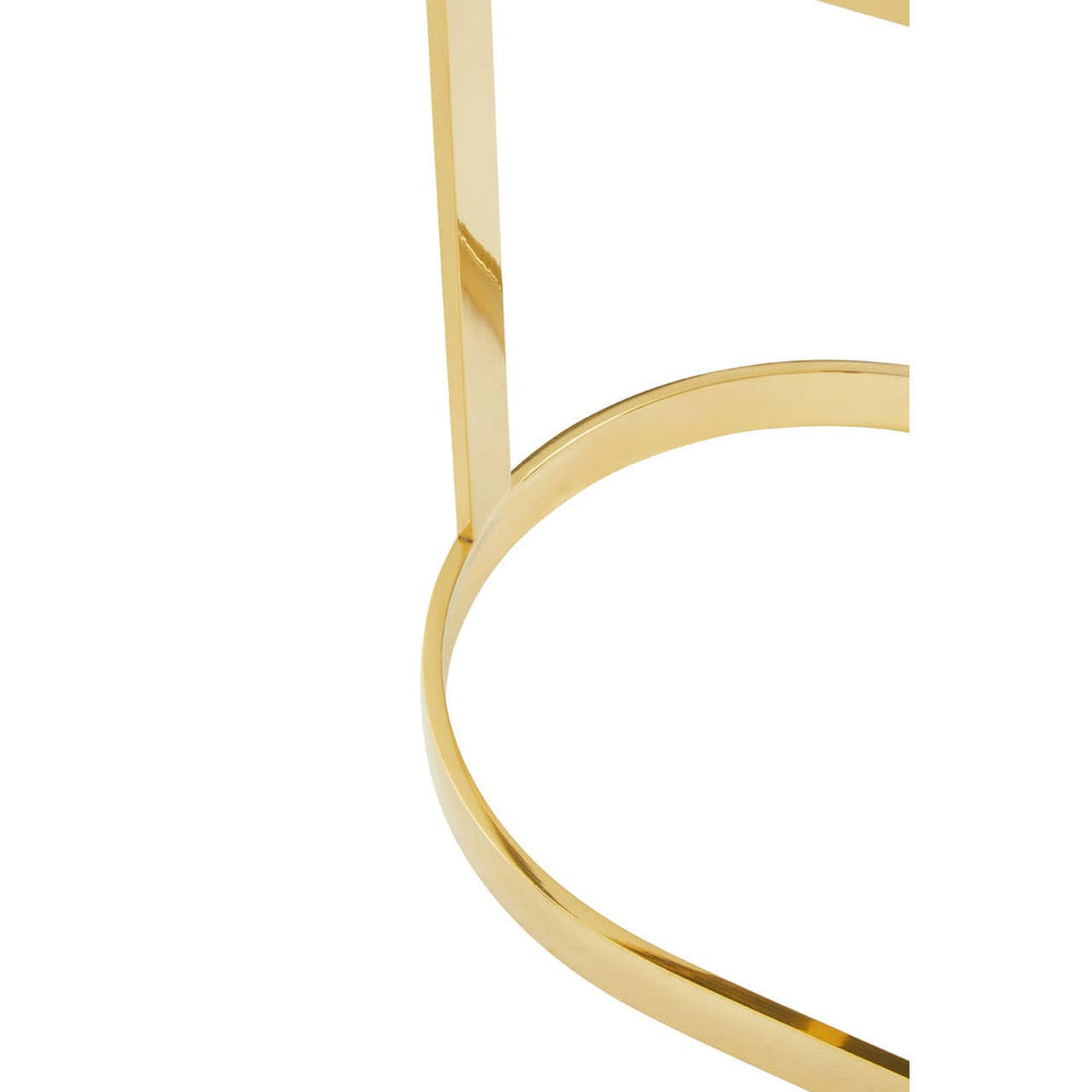 Luxe Ivory Velvet Bar Stool