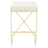 Luxe Ivory Velvet Barstool