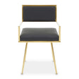 Azalea Black Faux Leather Dining Chair