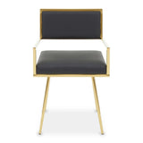 Azalea Black Faux Leather Dining Chair