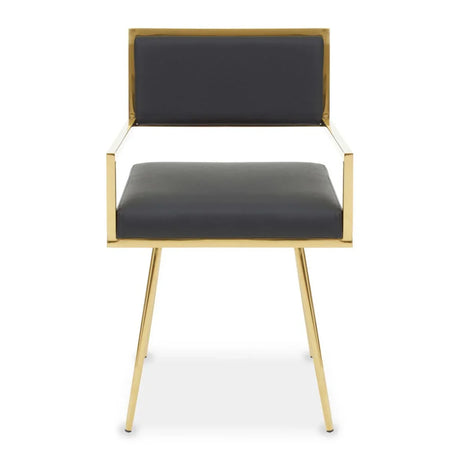 Azalea Black Faux Leather Dining Chair