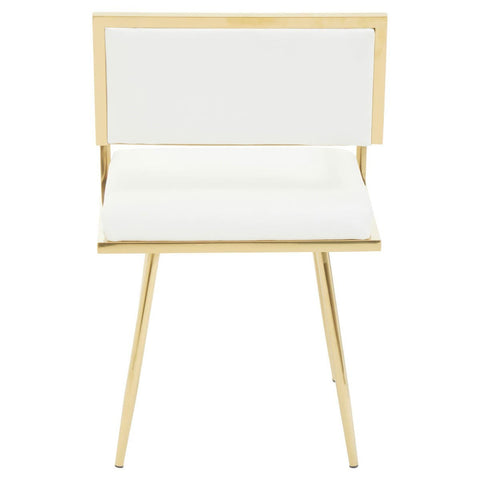 Ivory Leather Dining Chair
