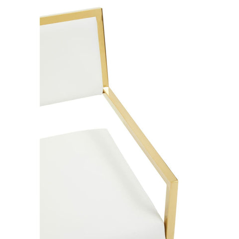 Ivory Leather Dining Chair