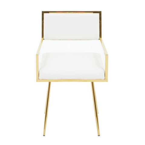 Ivory Leather Dining Chair