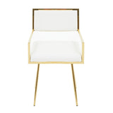 Ivory Leather Dining Chair