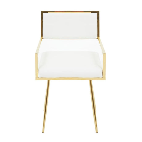 Ivory Leather Dining Chair