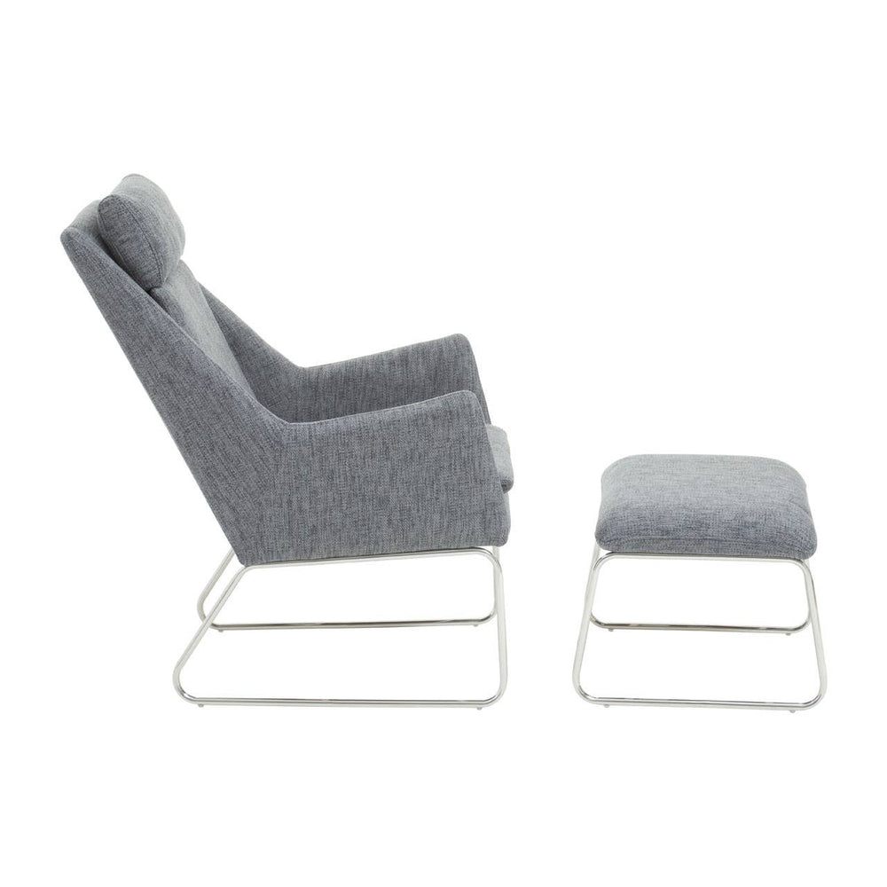 Modern Grey Lounge Chair Set