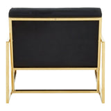 Luxe Black Velvet Lounge Chair