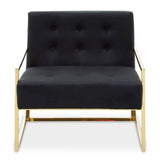 Luxe Black Velvet Lounge Chair