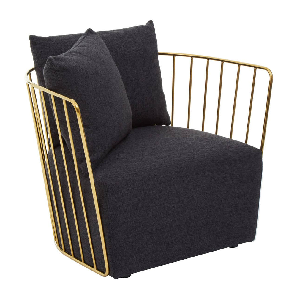 Luxe Black Metal Chair