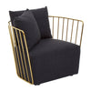 Luxe Black Metal Chair
