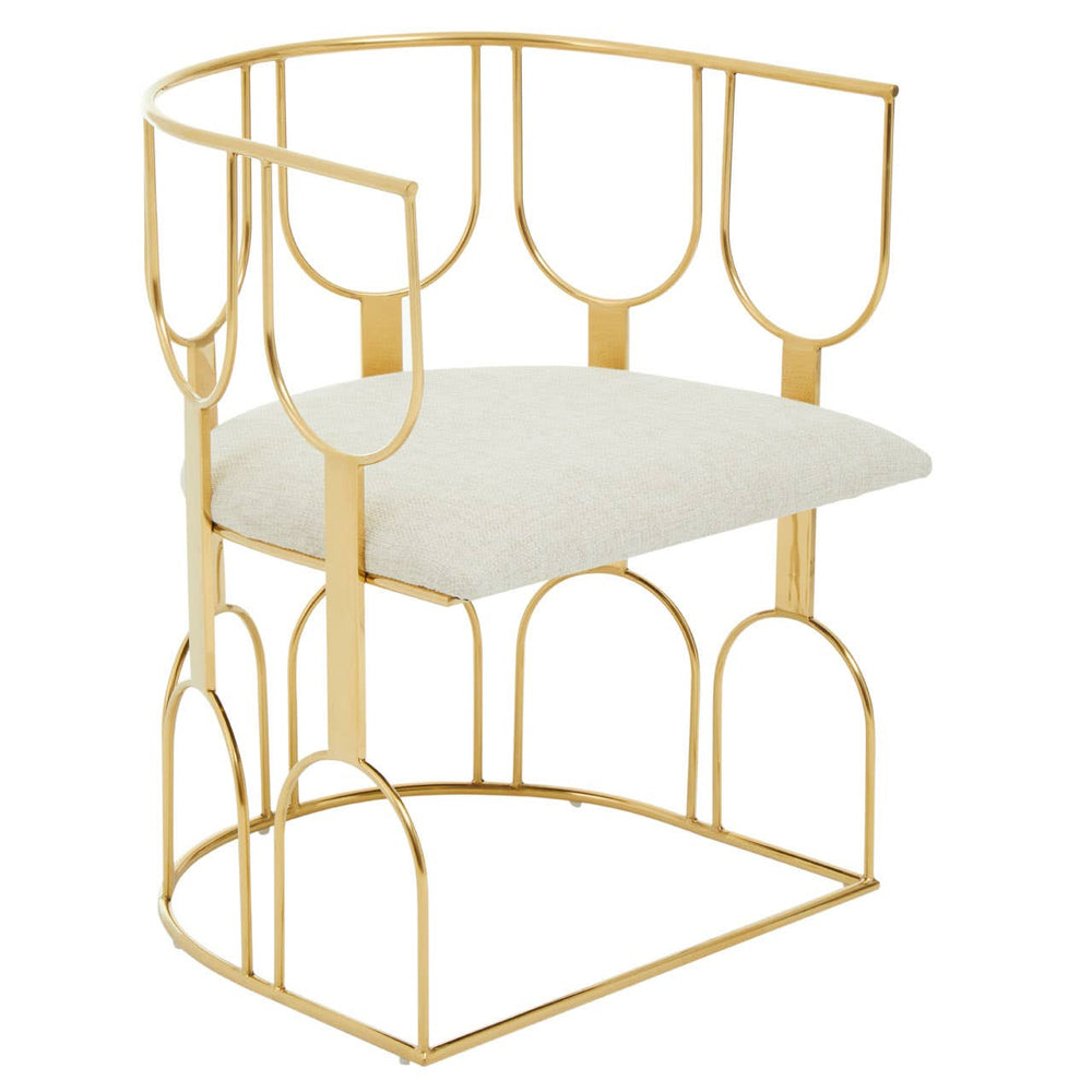 Luxe Gold Frame Accent Chair