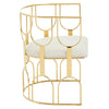 Luxe Gold Frame Accent Chair