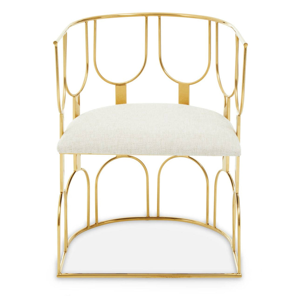 Luxe Gold Frame Accent Chair